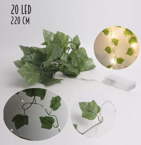 LED WINOGRONOWY LIŚĆ 20LED 220CM