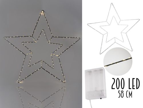 ŚWIATŁO DRUTU PODWÓJNA GWIAZDA 200L58