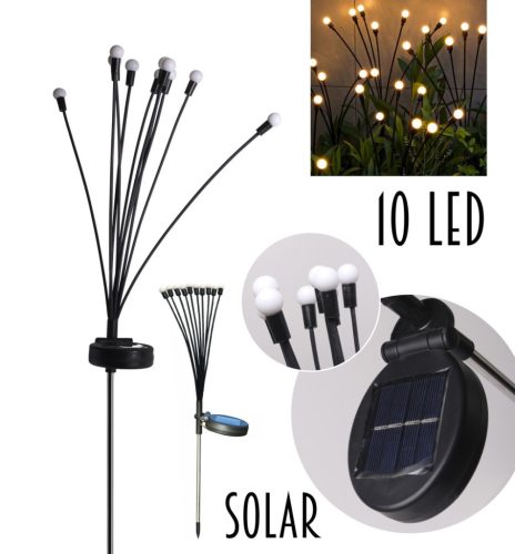 Ozdoba ogrodowa SOLARNA KULKA 10LED HF
