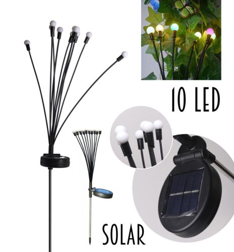 Ozdoba ogrodowa SOLARNA KULKA 10L. RGB