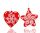 DEK.DREWNO GWIAZDA/SERCE*2 CZER.9,2