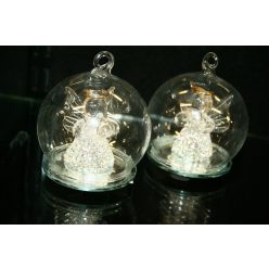 ŚWIECA Z DIODĄ LED W KULI/ANIÓŁ 2S 7CM