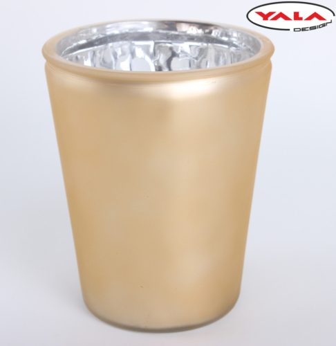 Okrągły stojak na kwiaty złoty metaliczny 12*15