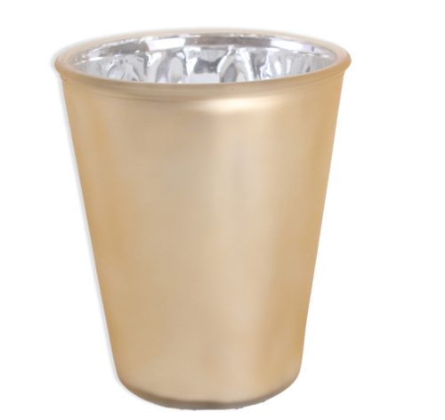 Okrągły stojak na kwiaty złoty metaliczny 16*19