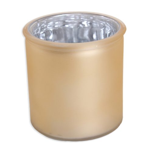 Okrągła doniczka złoty metaliczny 10*10