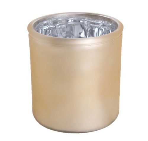 Okrągła doniczka złoty metaliczny 12*12