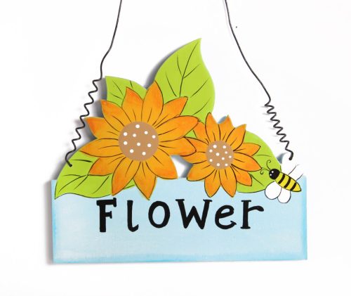 DRZWI LOGO.KWIAT FLOWER NIEBIESKI14