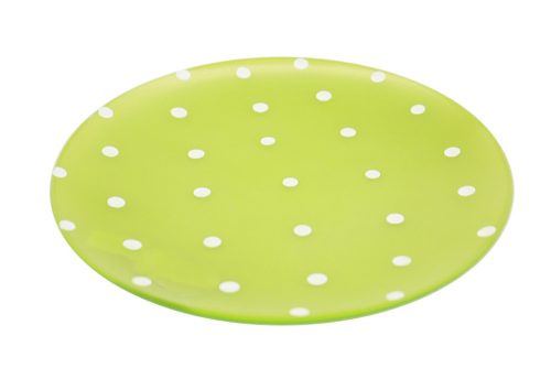 POT ROUND/DOTTED GREEN 20