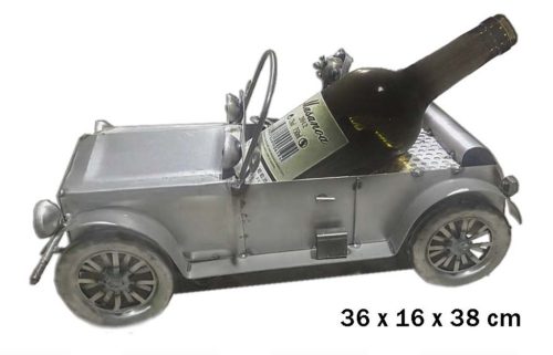 METALOWA BUTELKA Z SAMOCHODEM Z LAT 36*16*38