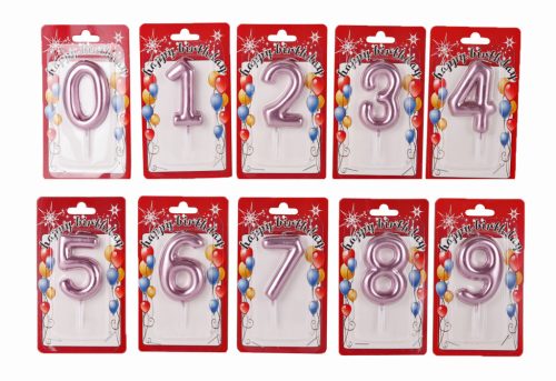 GY.SZT.NUMERY RÓŻOWE 0-9 6CM
