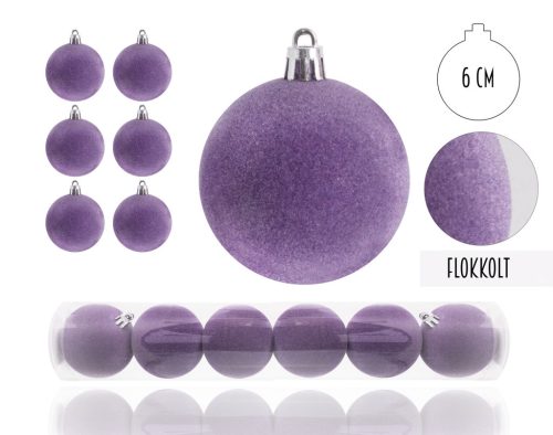 KULA KD.*6 FLOKOWANA FIOLETOWA 6CM