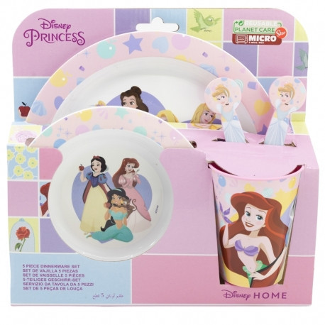 Zestaw naczyń do mikrofalówki 5 sztuk Disney Księżniczki