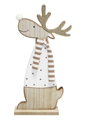 PUZZLE Z DREWNA RENIFER BIAŁY/KROPA 21*40
