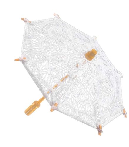PARASOL HAFTOWANY HAKI BIAŁY 17