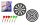 DARTS TABLICA FLOCK+MET+6 STRZAŁEK 38