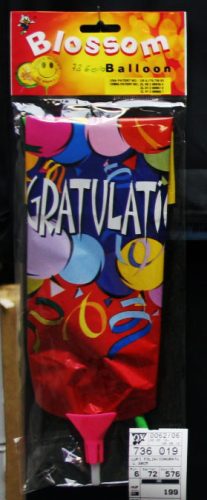 BALON FOLIOWY FOLIA/GRATULACJE 30CM