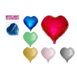 BALON FOLIOWY SERCE/OKRĄGŁY 6 SZT. 14,5CM