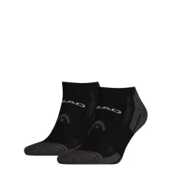   Head unisex performance sneaker - oddychające skarpetki z półpluszową podeszwą - 2 pary/pakiet - czarne - 35-38