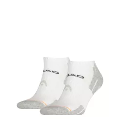   Head unisex performance sneaker - oddychające skarpetki z półpluszową podeszwą - 2 pary/pakiet - białe - 39-42