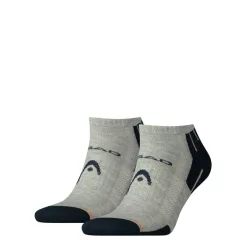   Head unisex performance sneaker - oddychające skarpetki z półpluszową podeszwą - 2 pary/pakiet - szare - 35-38