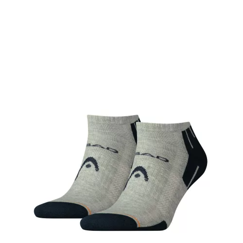 Head unisex performance sneaker - oddychające skarpetki z półpluszową podeszwą - 2 pary/pakiet - szare - 39-42