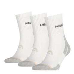   Head unisex skarpetki sportowe - półpluszowa podeszwa 3 pary - białe - 35-38
