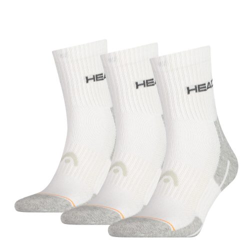 Head unisex skarpetki sportowe - półpluszowa podeszwa 3 pary - białe - 35-38