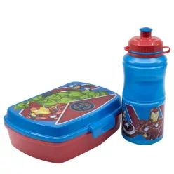 Mściciele plastikowa pudełko na kanapki + butelka