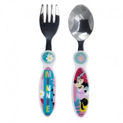   2 SZT. ZESTAW ELLIPTICZNYCH NACZYŃ DO JEDZENIA MINNIE MOUSE WIELE MINNIE