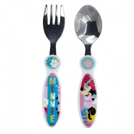 2 SZT. ZESTAW ELLIPTICZNYCH NACZYŃ DO JEDZENIA MINNIE MOUSE WIELE MINNIE
