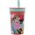 Disney Minnie Mouse plastikowy kubek ze słomką z silikonowym uszczelniaczem - 420 ml