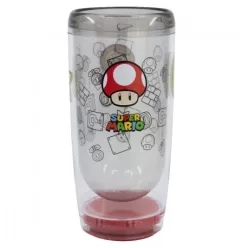   Podwójna ścianka szklanego kubka premium 705 ML SUPER MARIO POWER (z technologią SmartGrip)