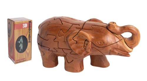 PUZZLE Z DREWNA 3D SŁOŃ 18