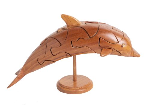 PUZZLE Z DREWNA 3D DELFIN/STOPA 24