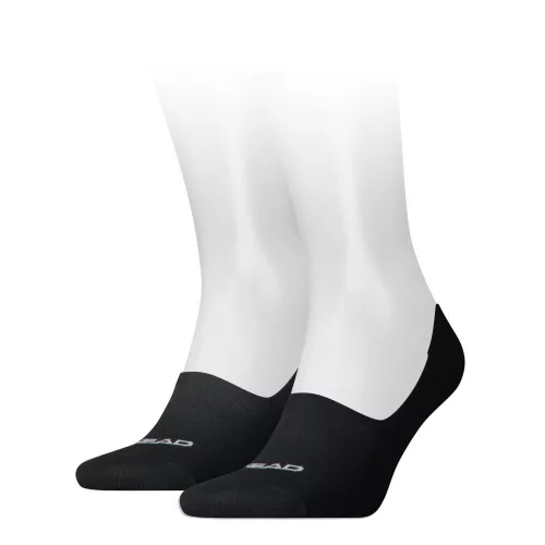 Head footie unisex oddychające skarpetki z dwiema paroma - bawełniane skarpetki - czarne - 39-42