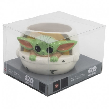 KUBEK 3D Z DOLOMITU 450 ML W PUDEŁKU PREZENTOWYM BABY YODA