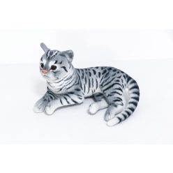 KOT LEŻĄCY SZARY 32CM