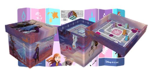 Kosz na zabawki Frozen 20L (gra planszowa 4 w 1, przechowalnia, parasol słoneczny, krzesło)