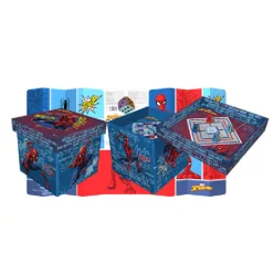   Spider-Man Kosz na zabawki 20L (gra planszowa 4 w 1, przechowalnia, parasol słoneczny, krzesło)