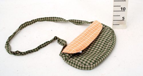 TORBA NA RAMIĘ ZIELONO-KWADRATOWA 25CM
