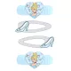 Disney Princesses zestaw 2 spinki do włosów z błyszczącymi kamieniami i 2 gumki do włosów w jednym