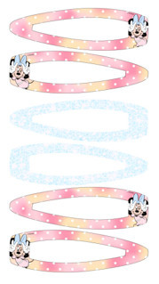 Zestaw 3 spinki do włosów Minnie Mouse'a