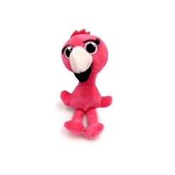   Duża pluszowa flamingo z dużymi oczami 10cm wysoka - Różowa