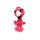 Duża pluszowa flamingo z dużymi oczami 10cm wysoka - Różowa