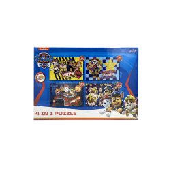Psi Patrol 4 w 1 Puzzle 12-13-20-24 elementy - Żółty