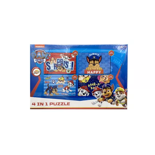 Psi Patrol 4 w 1 Puzzle 12-13-20-24 elementy - Czerwony