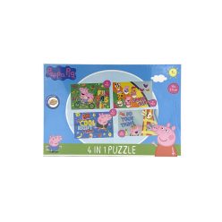 Peppa Świnka 4 w 1 Puzzle 12-13-20-24 elementy - Zielony