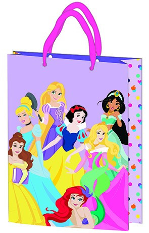 Torba prezentowa 23x18x8,5 cm, laminowana powierzchnia - Disney Princess