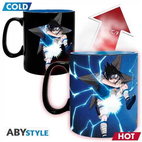 Naruto hőre változó bögre 460 ml- & Sasuke