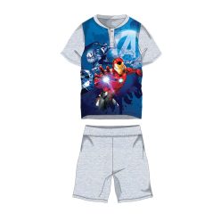 Letnia krótka pizsama dla dzieci z bawełny - Avengers
